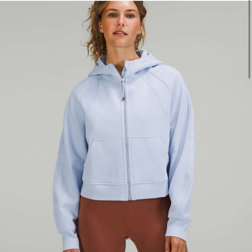 Lululemon scuba oversized full zip blue linen
